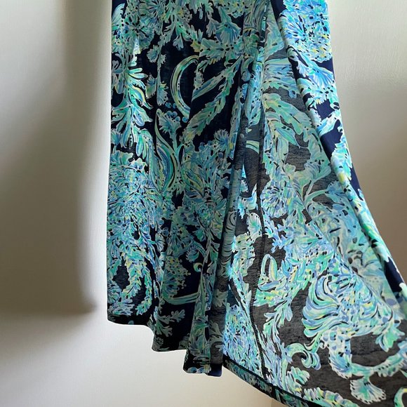 NWOT Lilly Pulitzer Merrill Maxi Tank Dress In High Tide Navy Scuba Doo XXS - Picture 6 of 15